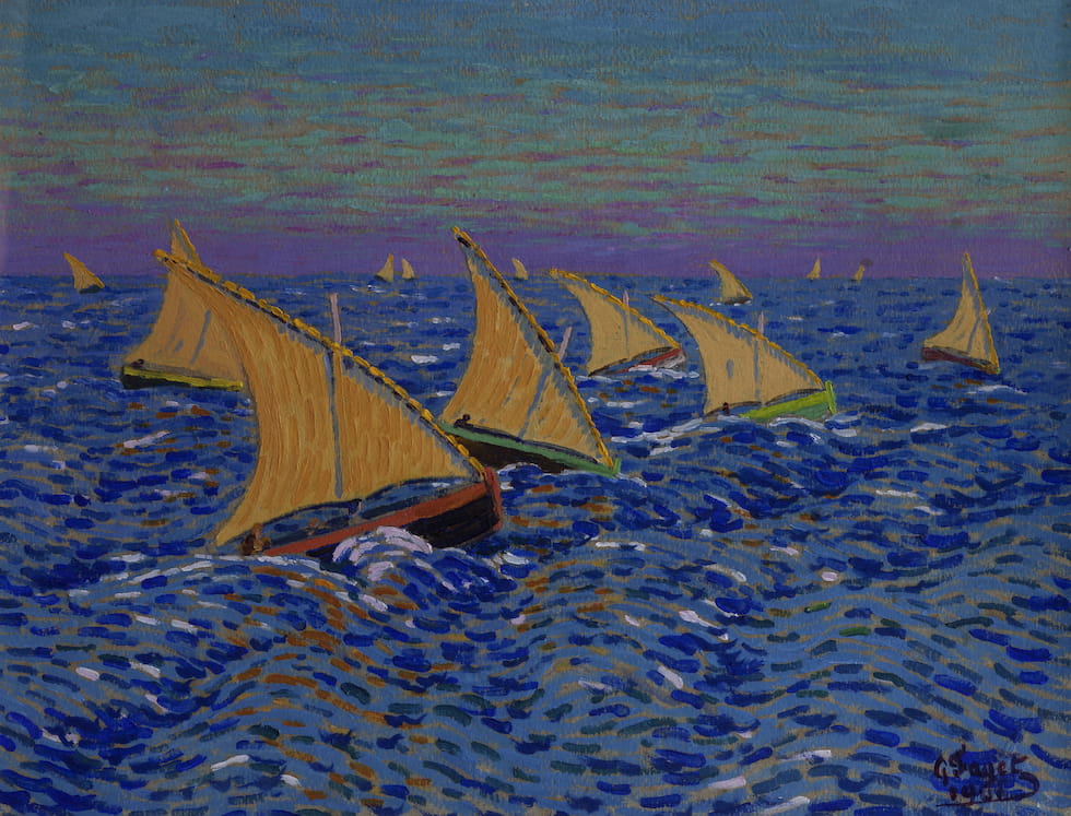Gustave Fayet - Oeuvres - Huiles & pastels - Voiles latines
