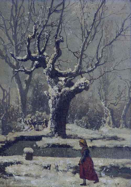 Gustave Fayet - Oeuvres - Aperçu des collections - Jeune fille dans la neige