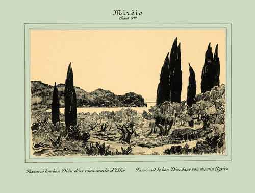 Gustave Fayet - Oeuvres - Illustrations de livres - Miréïo Mireille, livre illustré