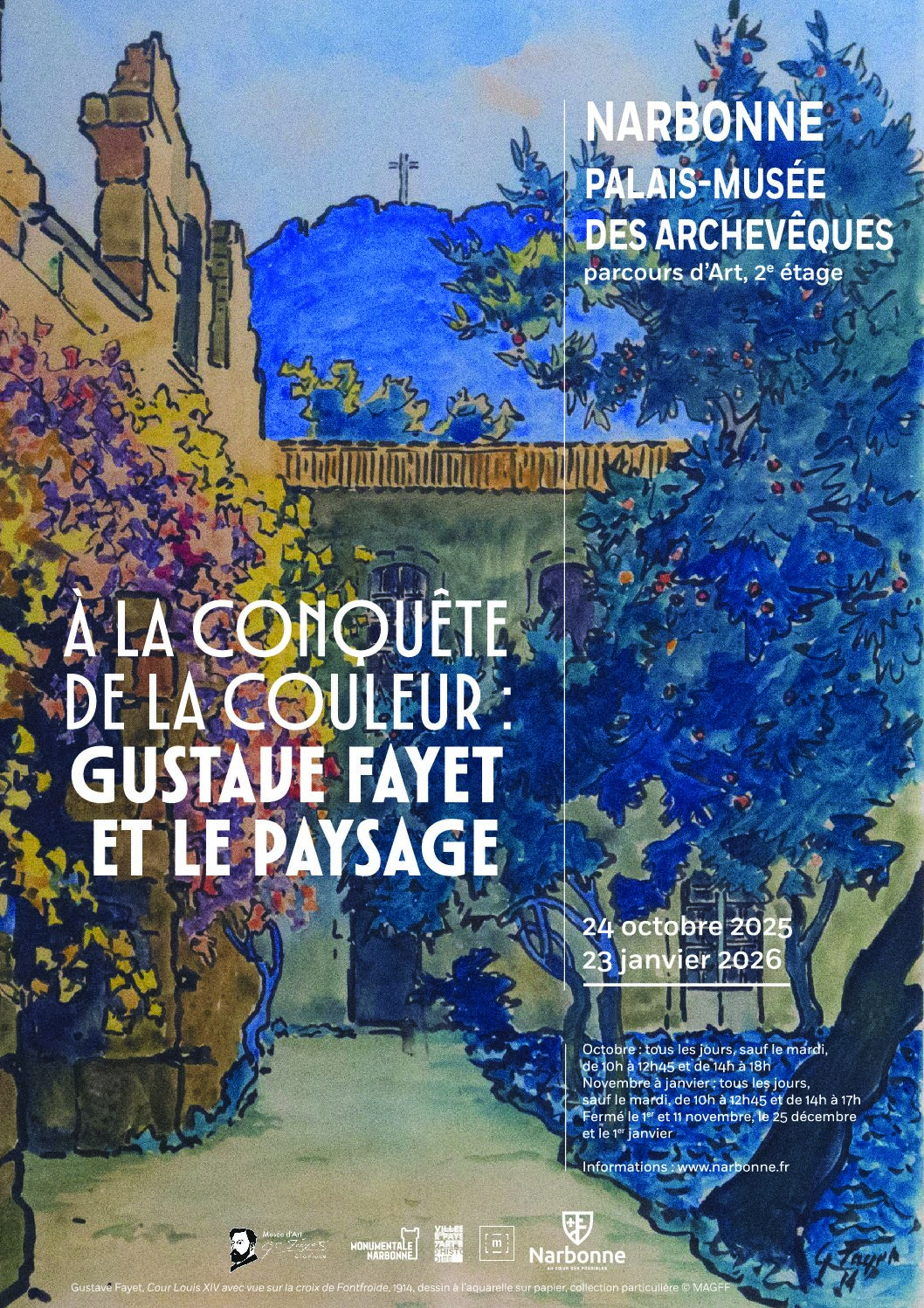 Exposition “À LA CONQUÊTE DE LA COULEUR : Gustave Fayet et le paysage” – Ville de Narbonne
